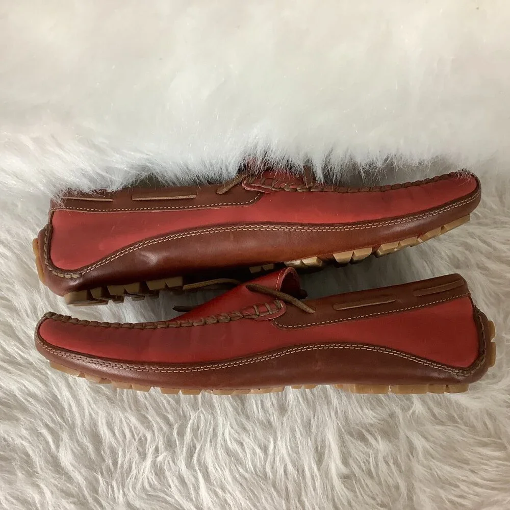 Trask Men's Red Leather Drake Driving Moccasin 9.5